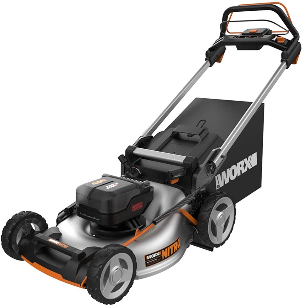 WORX Nitro WG753 40V Power Share PRO 21 inch Cordless Self-Propelled Lawn Mower (Batteries & Charger Included)